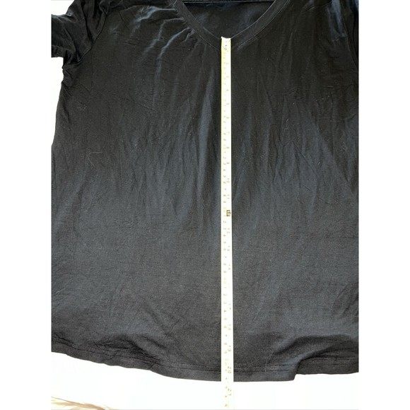 Women's V Neck Long Sleeve T Shirt Stretch Soft Basic Plain Layering Top XL - Picture 7 of 8